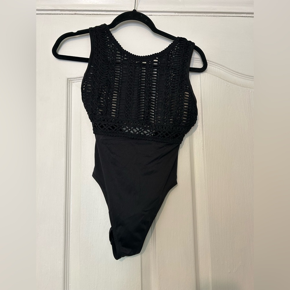 LA PERLA macrame vintage One-Piece Swimsuit sz 44 - Picture 7 of 11